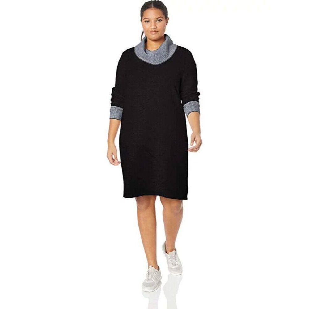 NWT Columbia Winter Dream Reversible Black Navy Cowl Neck Dress SIZE Medium